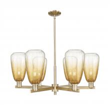 Innovations Lighting 716-6CR-CB-G480-6AM - Brookhaven Almond - 6 Light - 24 inch - Champagne Bronze - Chandelier