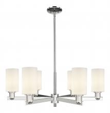 Innovations Lighting 716-6CR-PN-G801 - Clymer - 6 Light - 34 inch - Polished Nickel - Stem hung - Chandelier