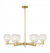 Innovations Lighting 716-6CR-SG-G1216-6WM - White Mouchette - 6 Light - 36 inch - Satin Gold - Stem hung - Chandelier