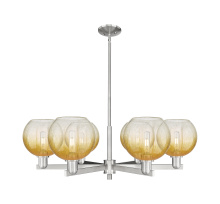 Innovations Lighting 716-6CR-SN-G483-8AM - Brookhaven Globe - 6 Light - 24 inch - Satin Nickel - Chandelier