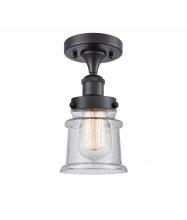 Innovations Lighting 916-1C-BK-G184S - Canton - 1 Light - 6 inch - Matte Black - Semi-Flush Mount