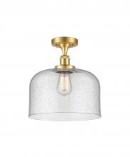 Innovations Lighting 916-1C-SG-G74-L - Bell - 1 Light - 12 inch - Satin Gold - Semi-Flush Mount