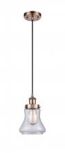 Innovations Lighting 916-1P-AC-G192 - Bellmont - 1 Light - 6 inch - Antique Copper - Cord hung - Mini Pendant