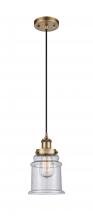 Innovations Lighting 916-1P-BB-G184 - Canton - 1 Light - 6 inch - Brushed Brass - Cord hung - Mini Pendant