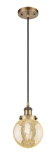 Innovations Lighting 916-1P-BB-G208-6 - Beacon - 1 Light - 6 inch - Brushed Brass - Cord hung - Mini Pendant
