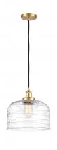 Innovations Lighting 916-1P-SG-G713-L - Bell - 1 Light - 12 inch - Satin Gold - Cord hung - Mini Pendant
