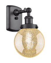 Innovations Lighting 916-1W-BK-G208-6 - Beacon - 1 Light - 6 inch - Matte Black - Sconce