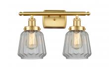 Innovations Lighting 916-2W-SG-G142 - Chatham - 2 Light - 16 inch - Satin Gold - Bath Vanity Light
