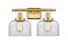 Innovations Lighting 916-2W-SG-G72 - Bell - 2 Light - 18 inch - Satin Gold - Bath Vanity Light