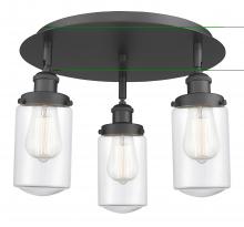 Innovations Lighting 916-3C-BK-G312 - Dover - 3 Light - 16 inch - Matte Black - Semi-Flush Mount