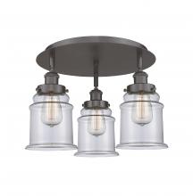 Innovations Lighting 916-3C-OB-G182 - Canton - 3 Light - 18 inch - Oil Rubbed Bronze - Semi-Flush Mount
