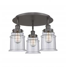 Innovations Lighting 916-3C-OB-G184 - Whitney - 3 Light - 18 inch - Oil Rubbed Bronze - Semi-Flush Mount