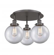 Innovations Lighting 916-3C-OB-G202-8 - Whitney - 3 Light - 20 inch - Oil Rubbed Bronze - Semi-Flush Mount