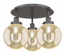 Innovations Lighting 916-3C-OB-G208-8 - Beacon - 3 Light - 20 inch - Oil Rubbed Bronze - Semi-Flush Mount