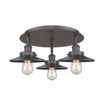 Innovations Lighting 916-3C-OB-M5-OB - Edison - 3 Light - 20 inch - Oil Rubbed Bronze - Semi-Flush Mount