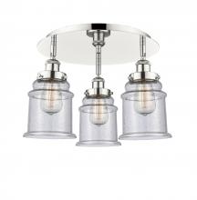 Innovations Lighting 916-3C-PN-G184 - Whitney - 3 Light - 18 inch - Polished Nickel - Semi-Flush Mount