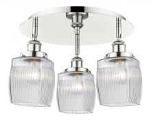 Innovations Lighting 916-3C-PN-G302 - Colton - 3 Light - 17 inch - Polished Nickel - Semi-Flush Mount
