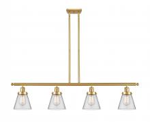 Innovations Lighting 916-4I-SG-G62 - Cone - 4 Light - 48 inch - Satin Gold - Stem Hung - Island Light