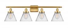 Innovations Lighting 916-4W-SG-G42 - Cone - 4 Light - 38 inch - Satin Gold - Bath Vanity Light