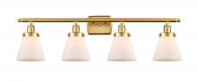 Innovations Lighting 916-4W-SG-G61 - Cone - 4 Light - 36 inch - Satin Gold - Bath Vanity Light