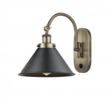 Innovations Lighting 918-1W-AB-M10-BK - Briarcliff - 1 Light - 10 inch - Antique Brass - Adjustable Swing Arm