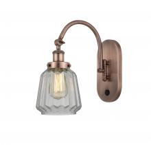 Innovations Lighting 918-1W-AC-G142 - Chatham - 1 Light - 7 inch - Antique Copper - Adjustable Swing Arm