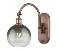 Innovations Lighting 918-1W-AC-G483-8SL - Brookhaven Globe - 1 Light - 8 inch - Antique Copper - Sconce