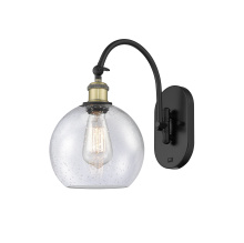 Innovations Lighting 918-1W-BAB-G124-8 - Athens - 1 Light - 8 inch - Black Antique Brass - Sconce