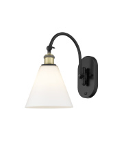 Innovations Lighting 918-1W-BAB-GBC-81 - Berkshire Glass - 1 Light - 8 inch - Black Antique Brass - Sconce