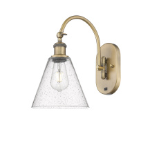 Innovations Lighting 918-1W-BB-GBC-84 - Berkshire Glass - 1 Light - 8 inch - Brushed Brass - Sconce