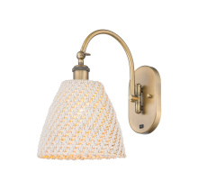 Innovations Lighting 918-1W-BB-NBD-9-NAT - Bristol Natural - 1 Light - 9 inch - Brushed Brass - Sconce
