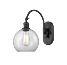 Innovations Lighting 918-1W-BK-G122-8 - Athens - 1 Light - 8 inch - Matte Black - Sconce