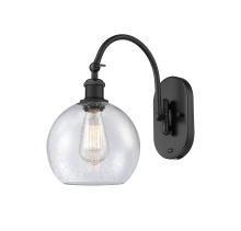 Innovations Lighting 918-1W-BK-G124-8 - Athens - 1 Light - 8 inch - Matte Black - Sconce