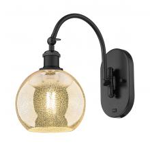 Innovations Lighting 918-1W-BK-G128-8 - Athens - 1 Light - 8 inch - Matte Black - Sconce