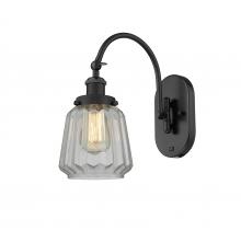 Innovations Lighting 918-1W-BK-G142 - Chatham - 1 Light - 7 inch - Matte Black - Adjustable Swing Arm