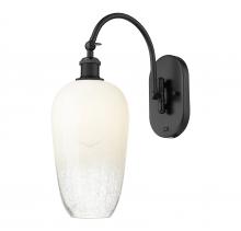 Innovations Lighting 918-1W-BK-G484-7OP - Brookhaven Flute - 1 Light - 7 inch - Matte Black - Sconce