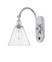 Innovations Lighting 918-1W-PC-GBC-84 - Berkshire Glass - 1 Light - 8 inch - Polished Chrome - Sconce