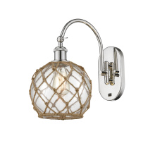 Innovations Lighting 918-1W-PN-G122-8RB - Farmhouse Rope - 1 Light - 8 inch - Polished Nickel - Adjustable - Sconce