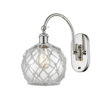 Innovations Lighting 918-1W-PN-G122-8RW - Farmhouse Rope - 1 Light - 8 inch - Polished Nickel - Adjustable - Sconce