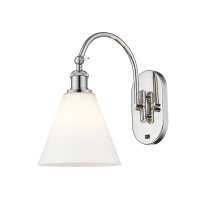 Innovations Lighting 918-1W-PN-GBC-81 - Berkshire Glass - 1 Light - 8 inch - Polished Nickel - Sconce