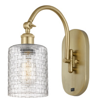 Innovations Lighting 918-1W-SG-G112C-5CL - Cobbleskill - 1 Light - 5 inch - Satin Gold - Adjustable - Sconce