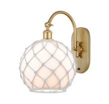 Innovations Lighting 918-1W-SG-G121-10RW - Farmhouse Rope - 1 Light - 10 inch - Satin Gold - Adjustable - Sconce