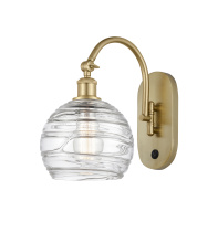 Innovations Lighting 918-1W-SG-G1213-8CL - Athens Deco Swirl - 1 Light - 8 inch - Satin Gold - Sconce