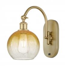 Innovations Lighting 918-1W-SG-G483-8AM - Brookhaven Globe - 1 Light - 8 inch - Satin Gold - Sconce