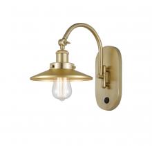 Innovations Lighting 918-1W-SG-M4 - Railroad - 1 Light - 8 inch - Satin Gold - Adjustable Swing Arm