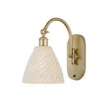 Innovations Lighting 918-1W-SG-NBD-75-NAT - Bristol Natural - 1 Light - 8 inch - Satin Gold - Sconce