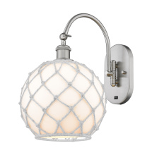 Innovations Lighting 918-1W-SN-G121-10RW - Farmhouse Rope - 1 Light - 10 inch - Brushed Satin Nickel - Adjustable - Sconce