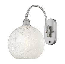 Innovations Lighting 918-1W-SN-G1216-10WM - White Mouchette - 1 Light - 10 inch - Brushed Satin Nickel - Sconce