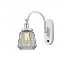 Innovations Lighting 918-1W-WPC-G142 - Chatham - 1 Light - 7 inch - White Polished Chrome - Adjustable Swing Arm