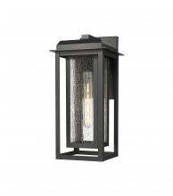 Innovations Lighting 9951-1W-BK-16-CG-BK-SDY - Mansfield - 1 Light - 8 inch - Matte Black - Coastal Outdoor Sconce